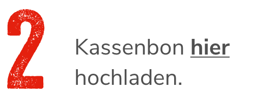 Kassenbon hier hochladen. Verlinkung zur Teilnahme-Seite